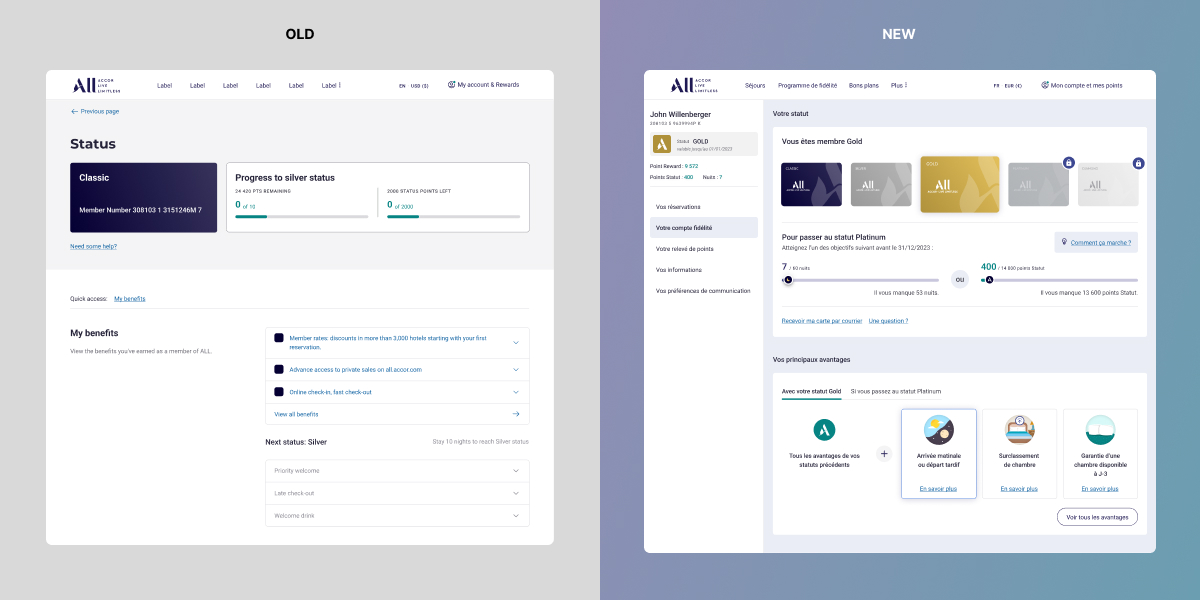 Status section revamping